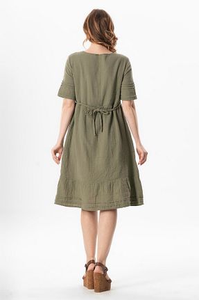 لباس خاکی زنانه بافتنی Eliş Şile Bezi - کد 919961247