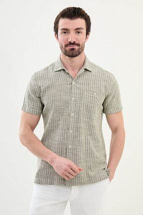 پیراهن خاکی مردانه اسلیم فیت Mcr - کد 919960725