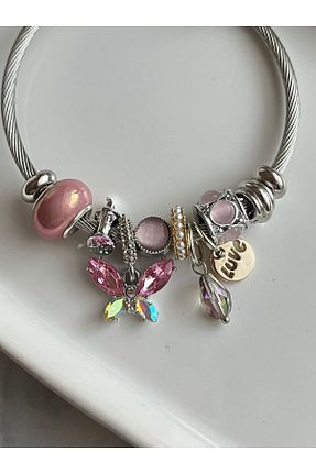 دستبند استیل (فولاد) زنانه استیل (فولاد) çelik Pandora - کد 806435709