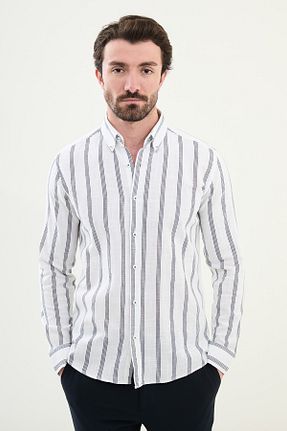پیراهن سرمه ای مردانه اسلیم فیت Mcr - کد 919960966