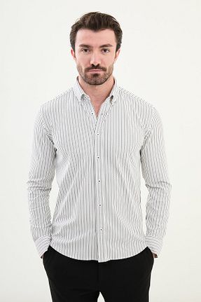 پیراهن مشکی مردانه اسلیم فیت Mcr - کد 919960819