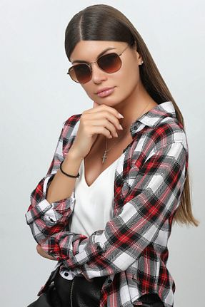 عینک آفتابی طلائی زنانه UV400 Ray-Ban - کد 782903689