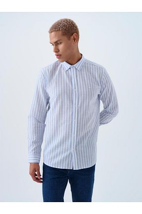 پیراهن آبی مردانه اسلیم فیت Loft - کد 919979855