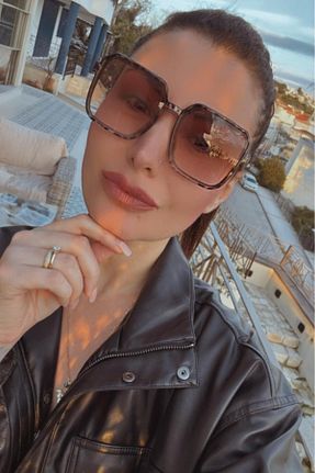 عینک آفتابی قهوه ای زنانه 57 Melissa Boutique - کد 919968117