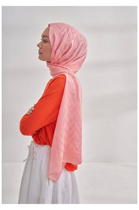 شال صورتی زنانه ابریشم ARMANDA - کد 919977695