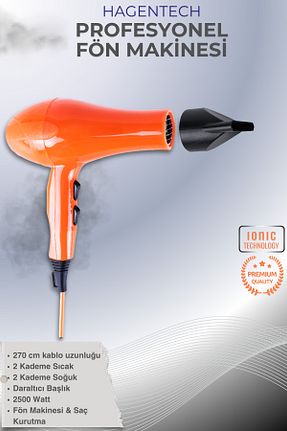 سشوار نارنجی 3 Kademeli hagentech - کد 920000208