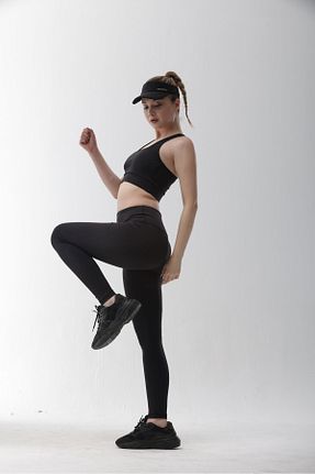 ست بالاتنه و پائین تنه مشکی زنانه بافتنی PLAYSportswear - کد 921336449