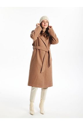 ست شال گردن و کلاه پشمی و دستکش نباتی زنانه LC Waikiki - کد 870908855