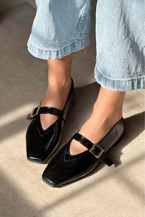 بابت مشکی زنانه چرم مصنوعی NİŞANTAŞI SHOES - کد 917906530