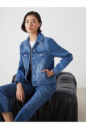 کت آبی زنانه رگولار LC Waikiki - کد 895714778