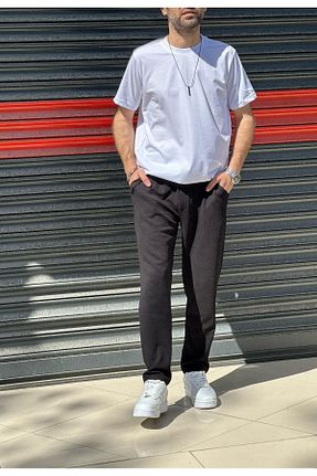 ست بالاتنه و پائین تنه مشکی مردانه بافت DWN WEAR - کد 920045276