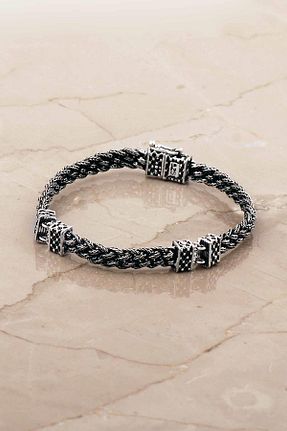 دستبند نقره بژ مردانه 925 عیار Sümer Telkari - کد 920051913
