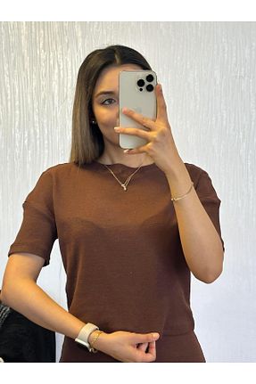 ست بالاتنه و پائین تنه قهوه ای زنانه SHINE STYLE - کد 920054792