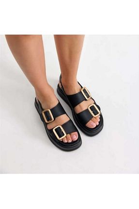 صندل مشکی زنانه پاشنه ضخیم caraxes - کد 920060186