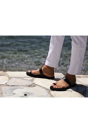 صندل مشکی مردانه پاشنه تخت Bostini Sandals - کد 921099047