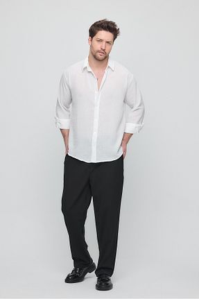 شلوار پارچه ای مشکی مردانه کش دار GIENTO - کد 920078669