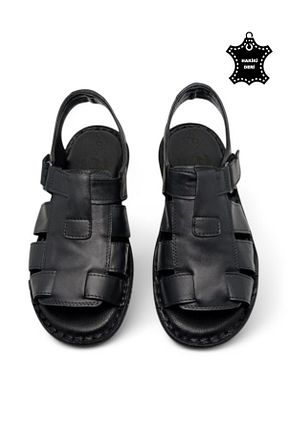 صندل مشکی مردانه پاشنه تخت MAGIC SHOES - کد 919863067