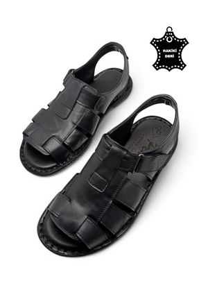 صندل مشکی مردانه پاشنه تخت MAGIC SHOES - کد 919863067