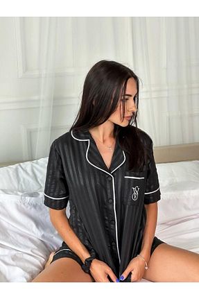 ست لباس راحتی مشکی زنانه پنبه پلی استر adenna - کد 920116377