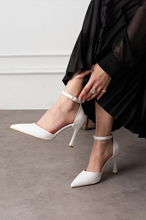 کفش پاشنه بلند کلاسیک سفید زنانه ساتن ShoeTek - کد 920120486