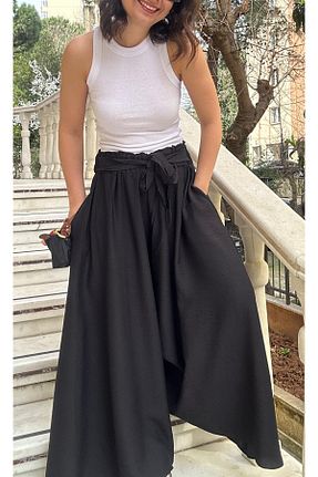 شلوار مشکی زنانه کتان LaSorella Butik - کد 920116620