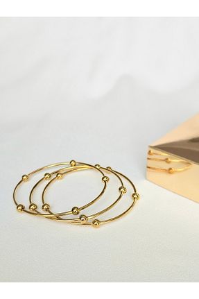 دستبند استیل (فولاد) طلائی استیل (فولاد) Roya Happiness - کد 920115576