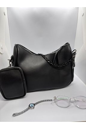 کیف دوشی مشکی زنانه چرم مصنوعی MODA - کد 919723575