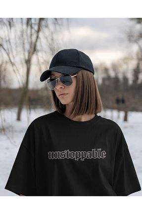 تیشرت مشکی زنانه اورسایز Dipha Wear - کد 920131836