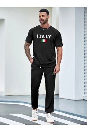 ست بالاتنه و پائین تنه مشکی زنانه بافتنی LAND MODA - کد 920136321
