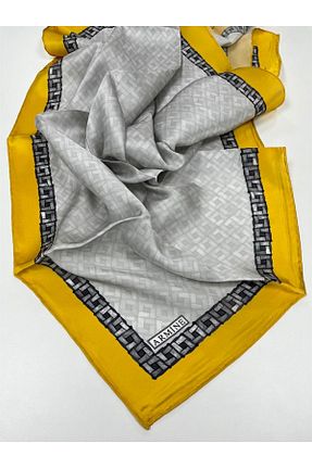 روسری سفید کرپ ساتن ابریشم Armine - کد 682738459