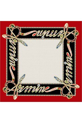 روسری زرشکی İpek Tivil Armine - کد 316138848