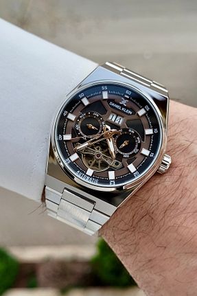 ساعت مچی قهوه ای مردانه 42 میلی متر Daniel Klein - کد 921843631