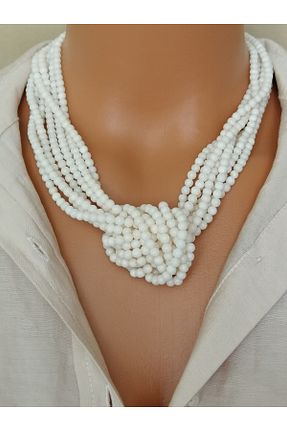 گردنبند جواهر زنانه سنگ طبیعی LemaStone - کد 920227545