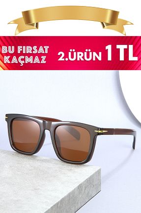 عینک آفتابی قهوه ای زنانه 53 Zzla - کد 920330196