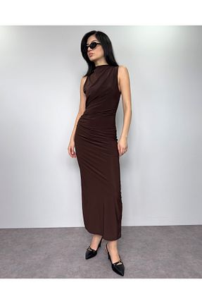 لباس قهوه ای زنانه بافت DEQ FASHION - کد 905396518