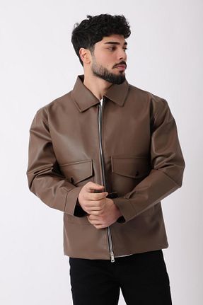 کاپشن قهوه ای مردانه اسلیم فیت Stilkombin - کد 920332288