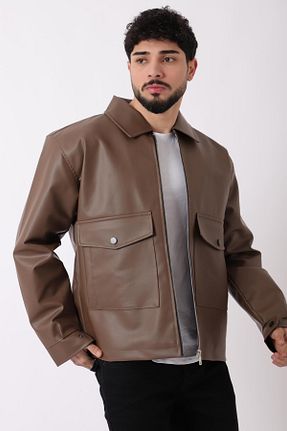 کاپشن قهوه ای مردانه اسلیم فیت Stilkombin - کد 920332288