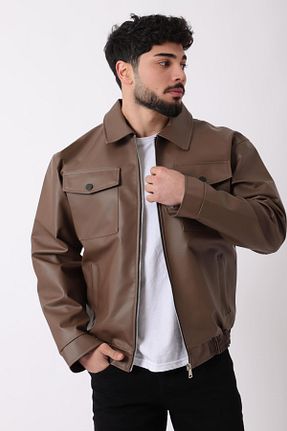 کاپشن قهوه ای مردانه اسلیم فیت Stilkombin - کد 920349584