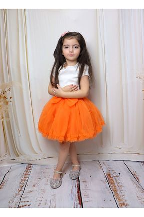 دامن نارنجی بچه گانه بافتنی GÜL Baby - کد 921272951
