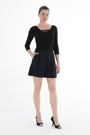 شلوارک و برمودا سرمه ای زنانه بافتنی Balizza - کد 920369851