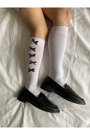 جوراب سفید زنانه پنبه پلی استر Butik - کد 920382007