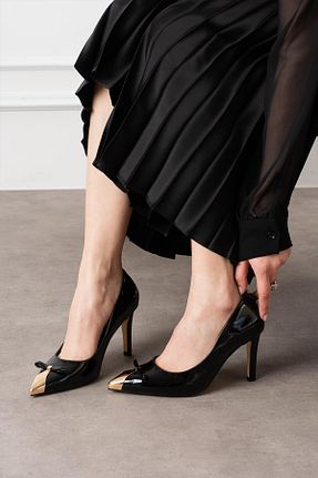 کفش پاشنه بلند کلاسیک مشکی زنانه چرم لاکی ShoeTek - کد 920427398