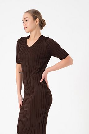 لباس قهوه ای زنانه تریکو Merry Rise - کد 920399624