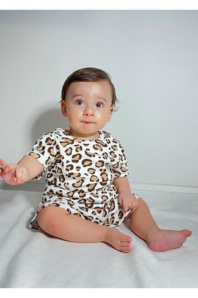 ست لباس راحتی قهوه ای بچه گانه طرح حیوانات Drop Kids - کد 921282851