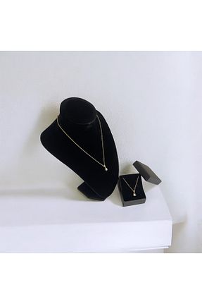 گردنبند استیل ( فولاد ) زرد زنانه استیل (فولاد) EDZTRD - کد 905482476