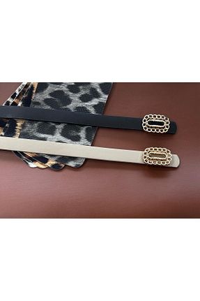 کمربند رنگی زنانه چرم مصنوعی GÜÇLÜ TASARIM - کد 920415600