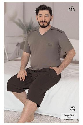 ست لباس راحتی سایز بزرگ رنگی مردانه ساده XORVİO - کد 920425466