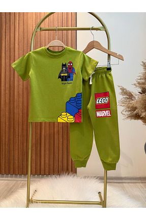 ست کرمکن اسپرت سبز بچه گانه %100 پنبه KidsSel - کد 921284618
