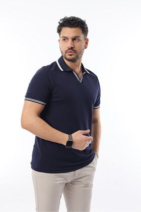تیشرت سرمه ای مردانه یقه پولو Rodrigo - کد 920438511