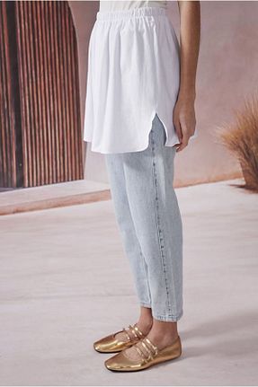 تونیک حجاب سفید زنانه بافتنی Moda Rosa - کد 921290323